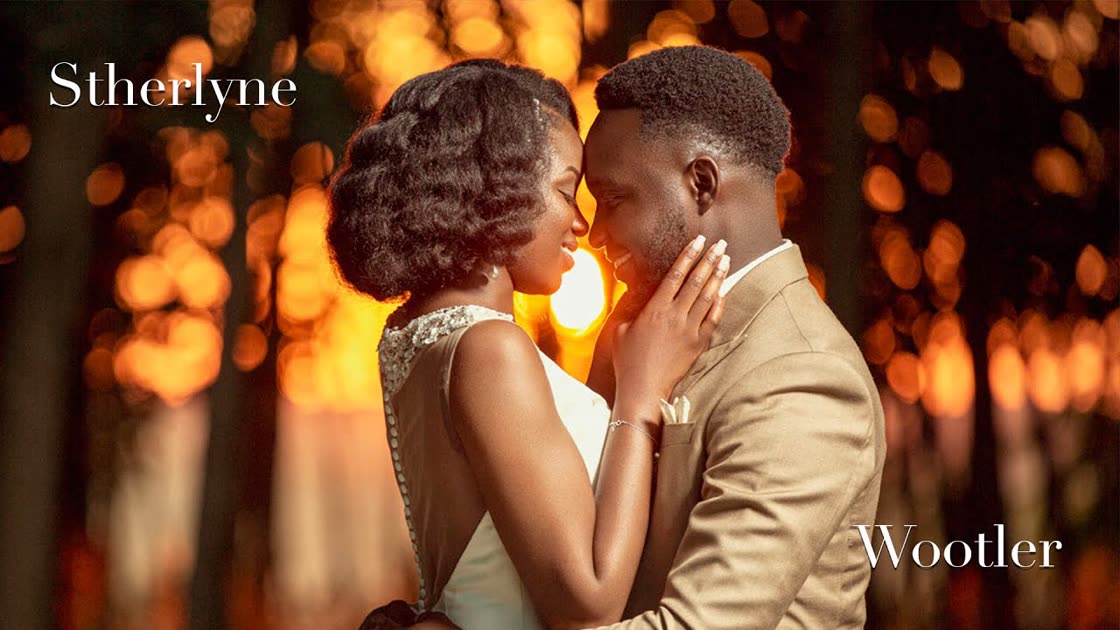 Image du film de mariage de Stherlyne et Wootler.